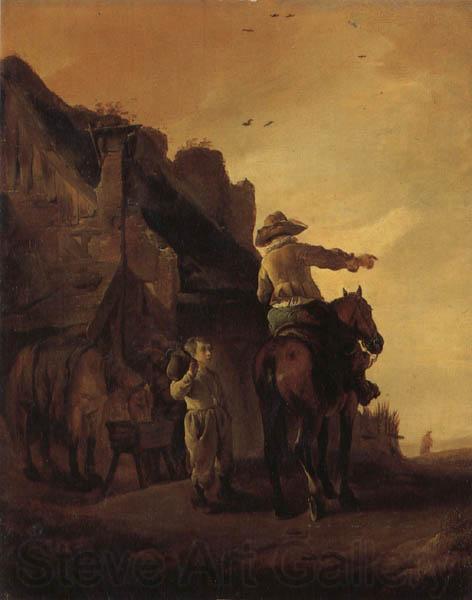 Philips Wouwerman A Rider Conversing with a Peasant Germany oil painting art